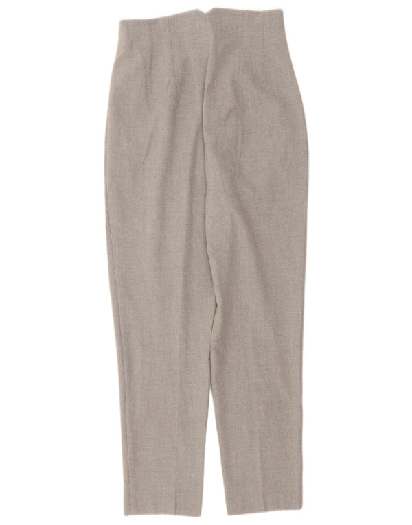 Zara Damen-Anzughose mit hoher Taille, konisch zulaufend, XS, W24, L26, Grau, Polyester