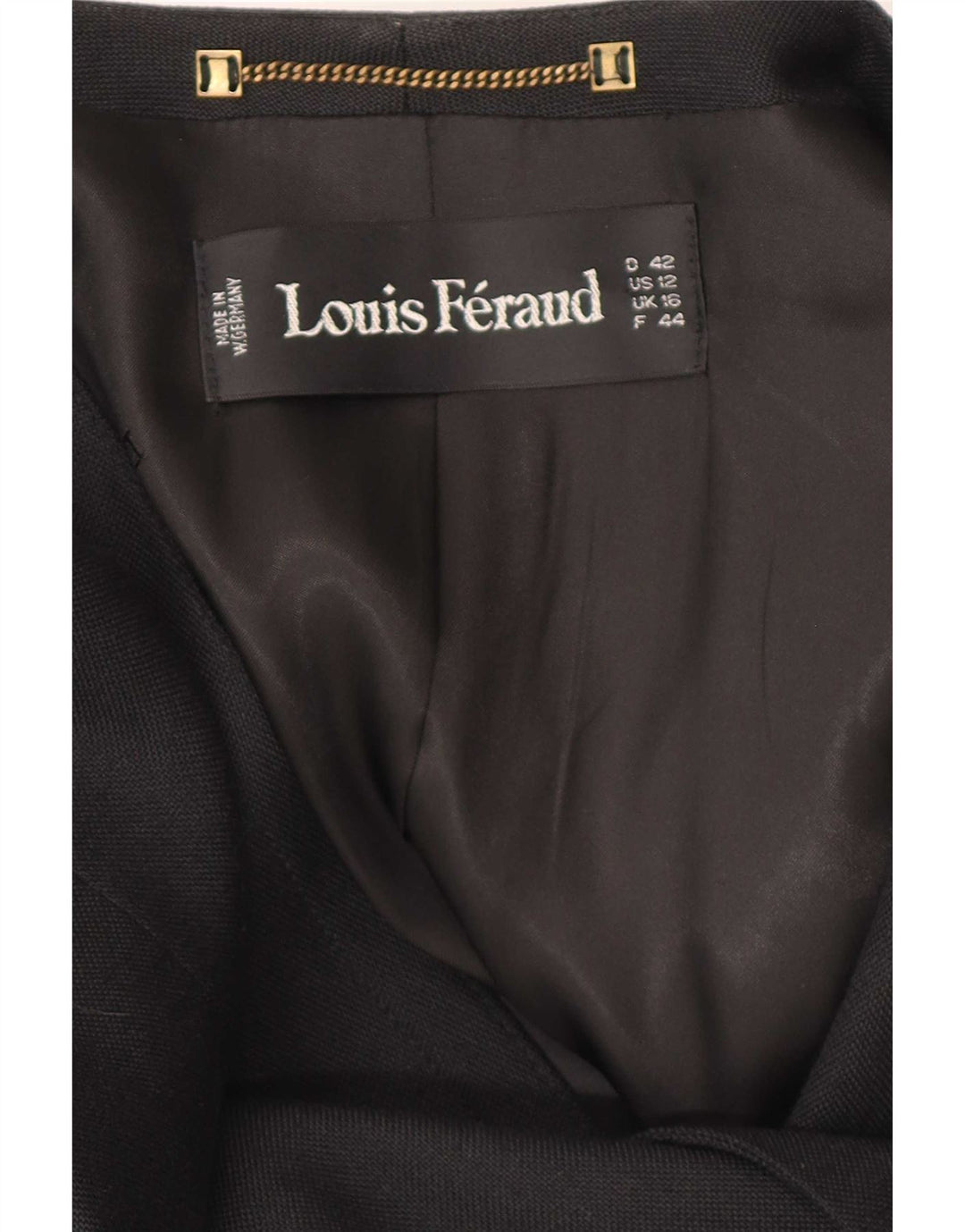 Louis Feraud Zweireihiger Damen-Blazer, Gr. 16, Größe L, Schwarz, Viskose