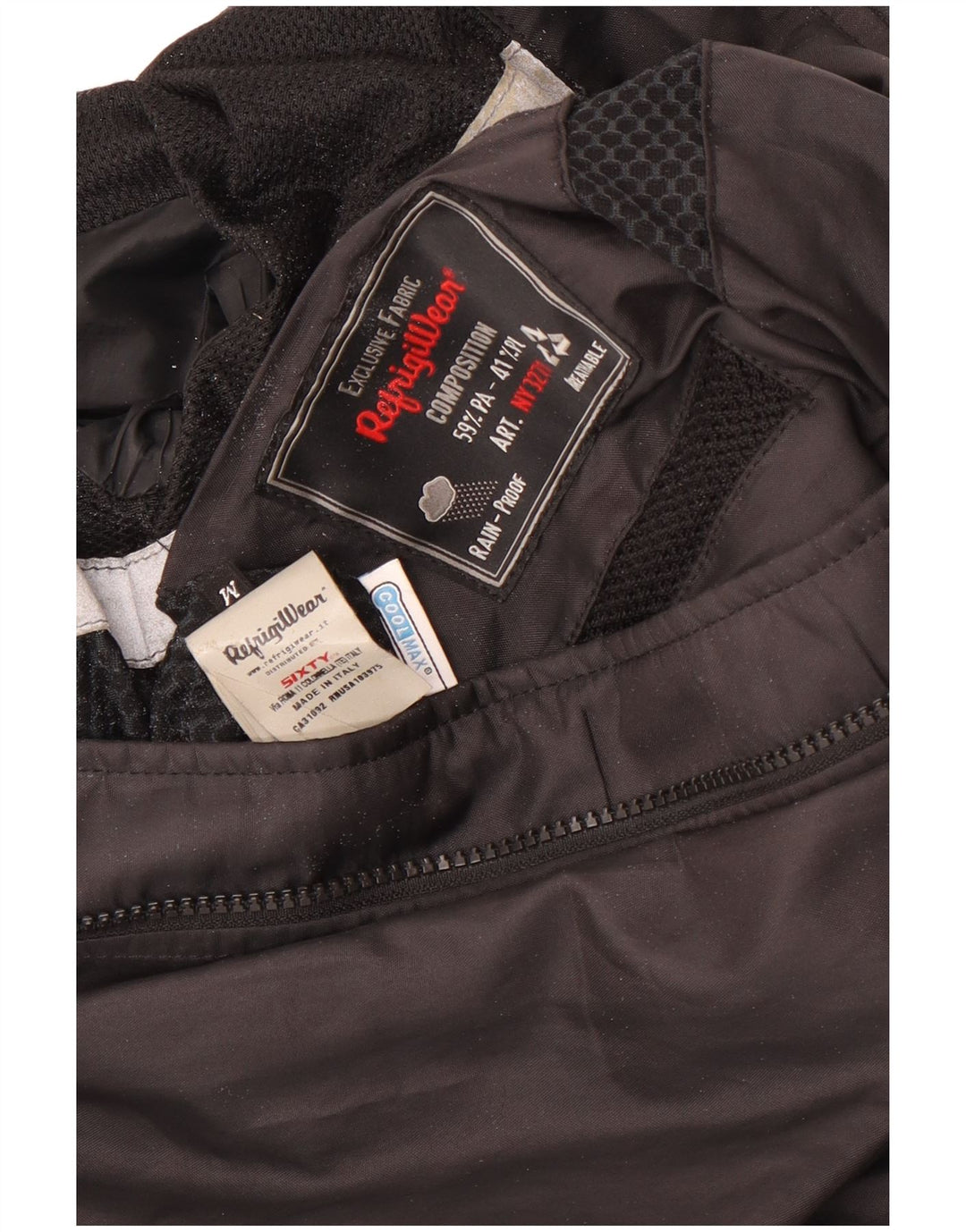 Refrigiwear Herren Regenjacke UK 38 Medium Schwarz Polyamid