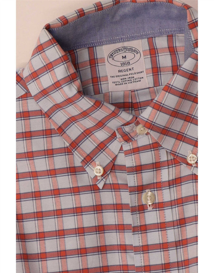 Brooks Brothers Herrenhemd, mittelgroß, mehrfarbig, kariert, Baumwolle