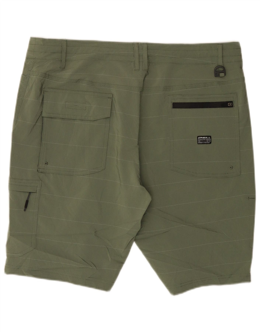 O'Neill Herren-Cargoshorts W36, großes Khaki-gestreiftes Polyester