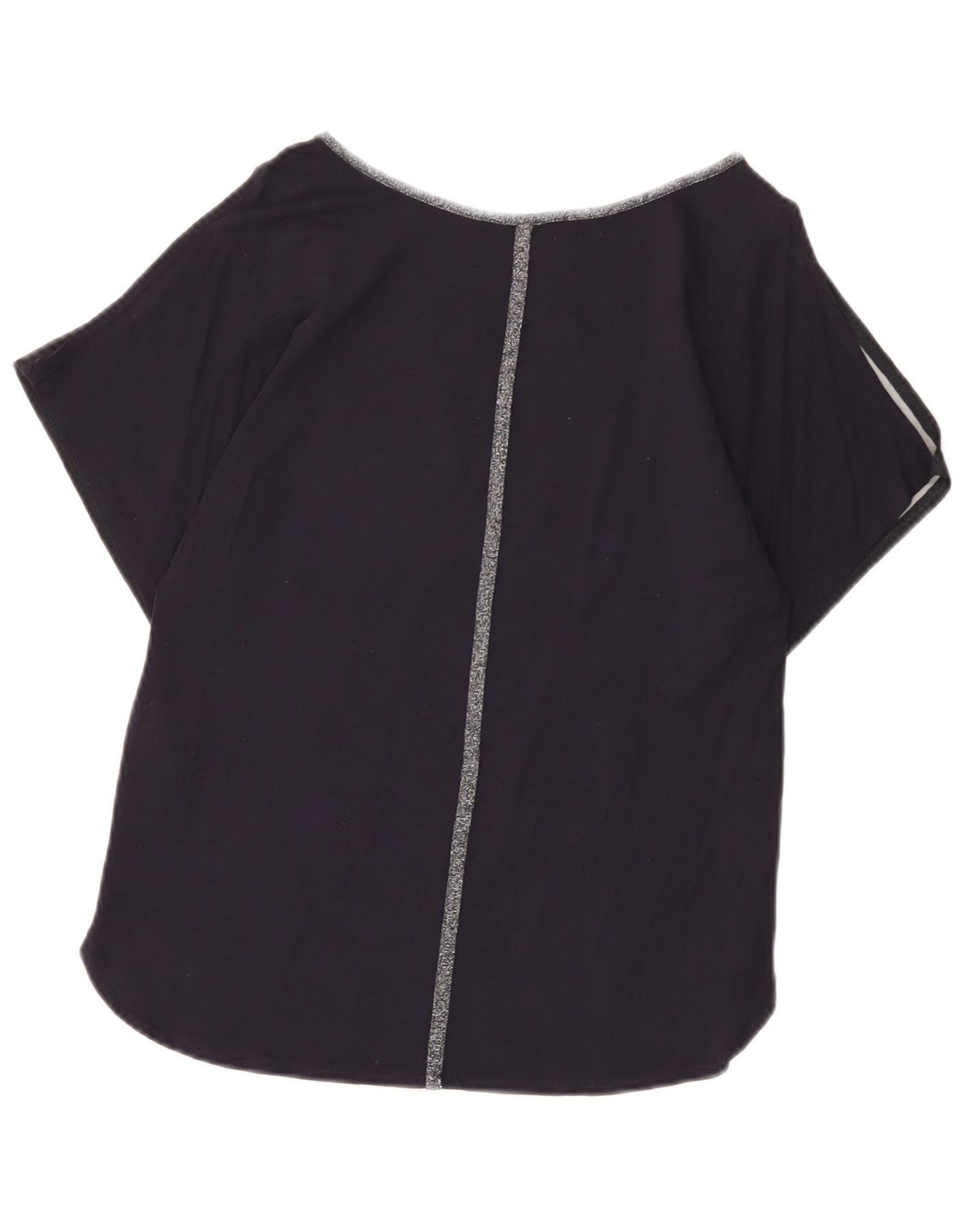 Oasis Damen-Blusenoberteil UK 10 Small Marineblaues Blumenmuster aus Polyester