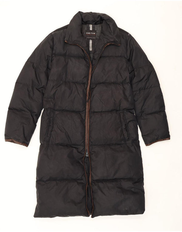 Geox Damen Wattierter Mantel IT 44 Medium Schwarz Polyester Winter