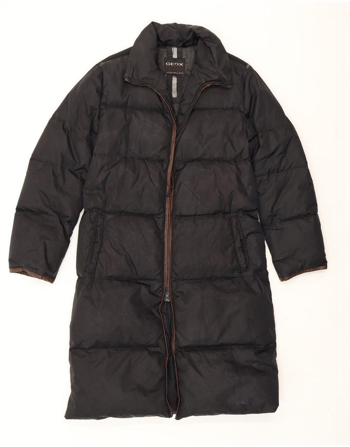 Geox Damen Wattierter Mantel IT 44 Medium Schwarz Polyester Winter