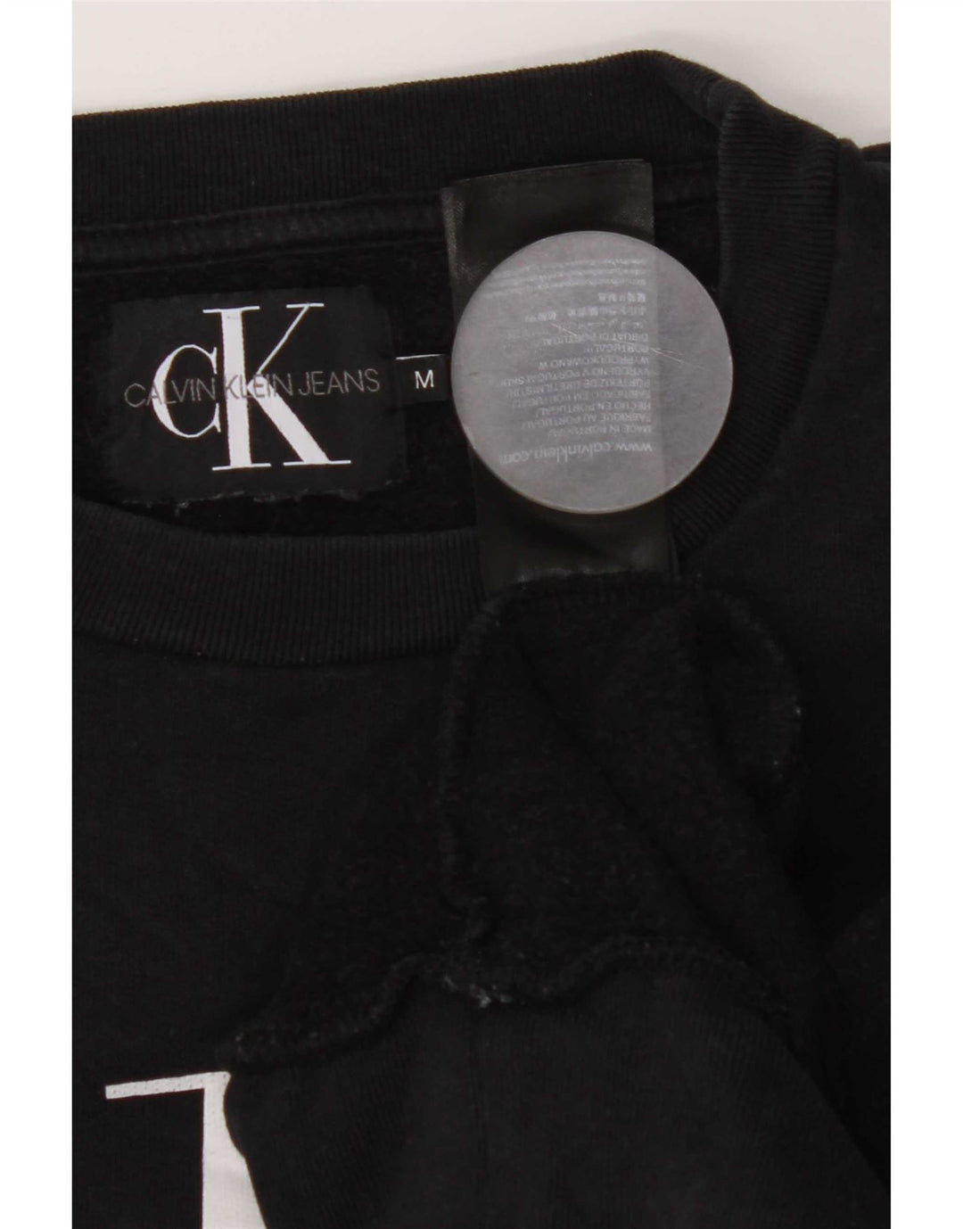 Calvin Klein Jeans Herren-Sweatshirt mit Grafik, mittelschwarze Baumwolle