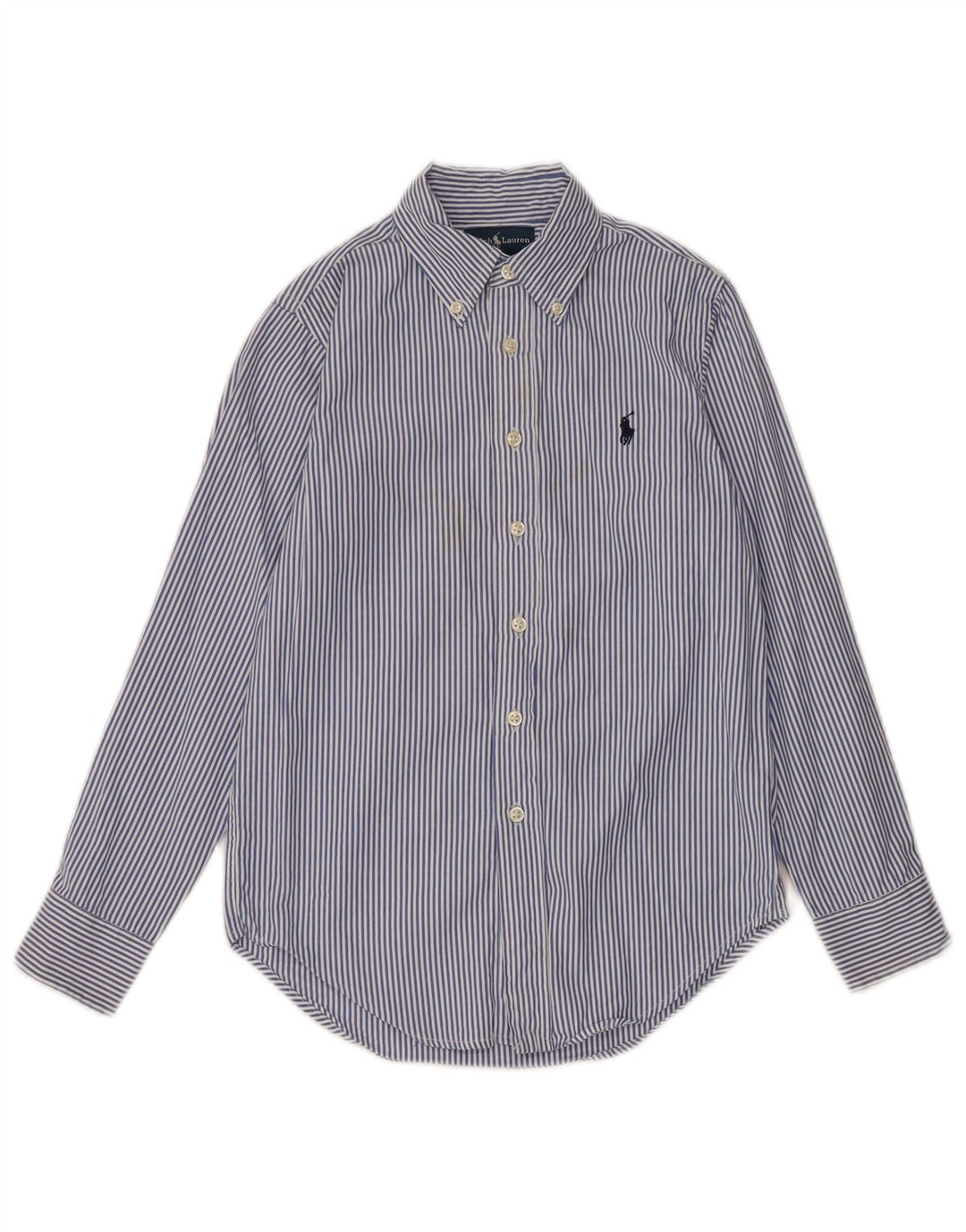 Ralph Lauren Hemd für Jungen, 7–8 Jahre, blau gestreift, Baumwolle