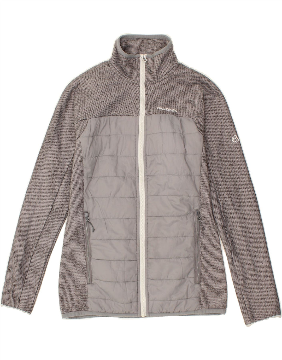 CRAGHOPPERS Womens Tracksuit Top Jacket UK 8 Small  Grey Colourblock Vintage CRAGHOPPERS and Second-Hand CRAGHOPPERS from Messina Hembry 