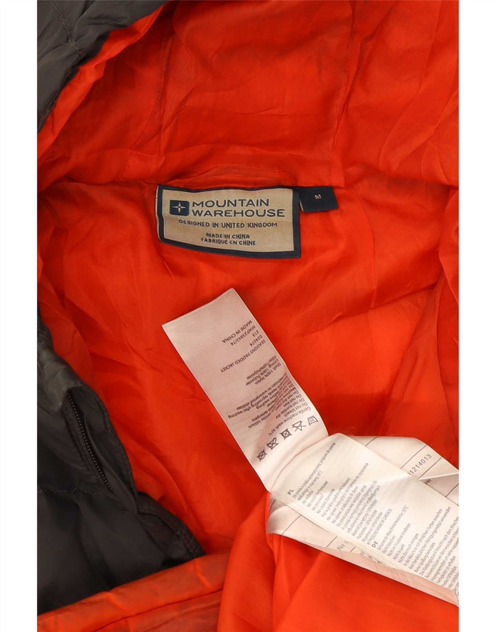 Mountain Warehouse Wattierte Herrenjacke mit Kapuze, UK 38, Mittelgrau, Farbblock