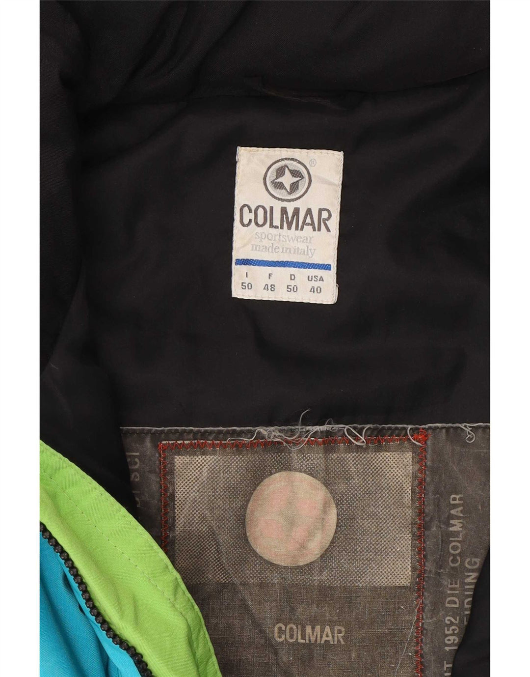 Colmar Herren-Skijacke mit Kapuze, lockere Passform, IT 50, Mittelblau, Farbblock