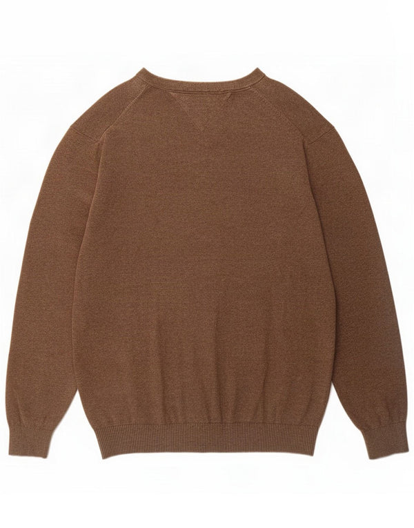 Tommy Hilfiger Herren V-Ausschnitt Pullover Pullover XL Beige Baumwolle
