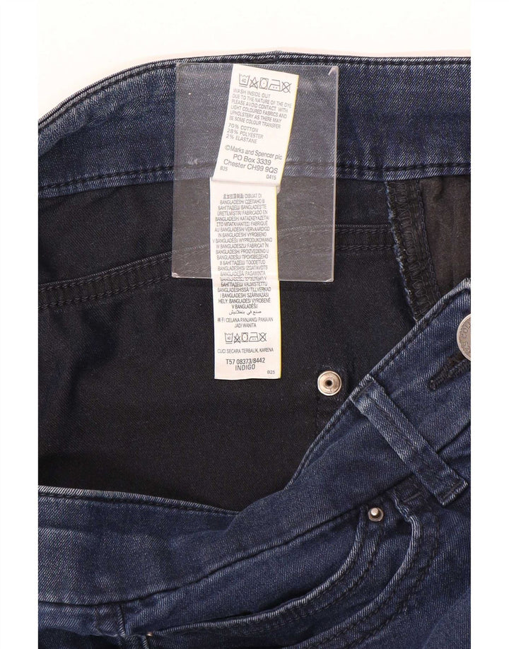 Marks & Spencer Damen-Cropped-Jeans UK 12 Medium W30 L21 Blaue Baumwolle