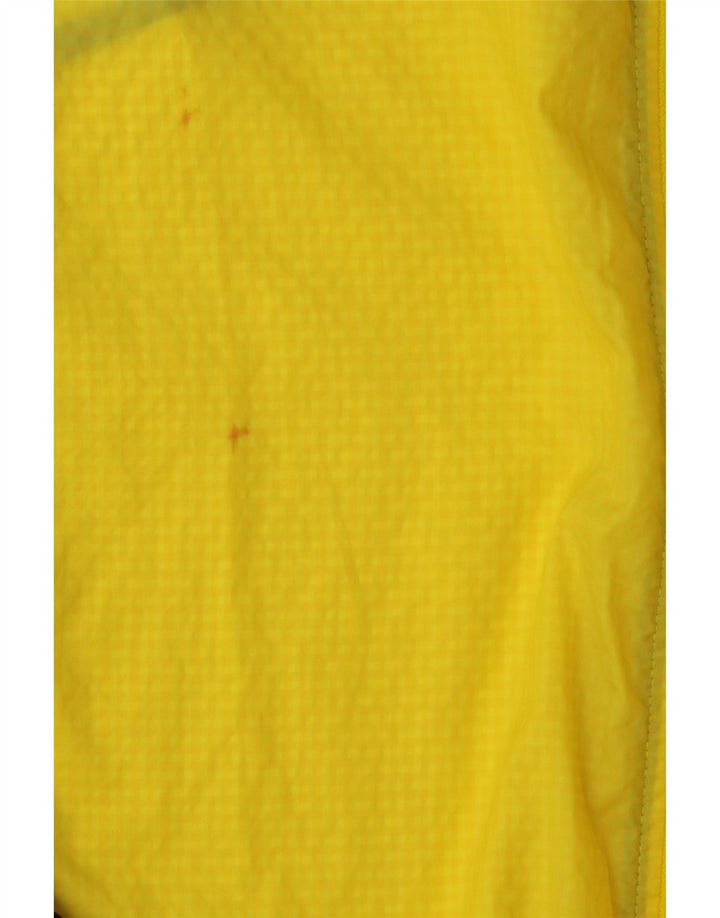 ADIDAS Herren-Regenjacke mit grafischer Kapuze, UK 36, klein, gelb kariert, Polyester