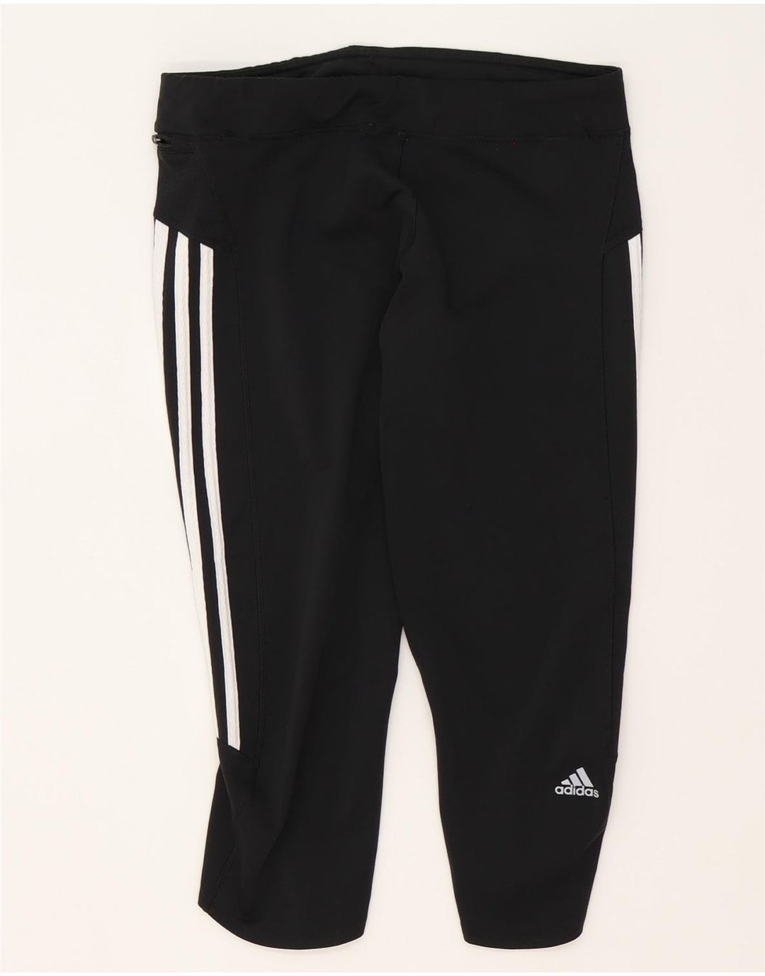 Adidas Damen Climalite Capri Leggings UK 16 Large Schwarz Polyester