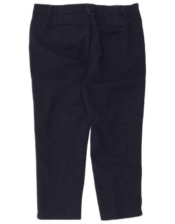 Tommy Hilfiger Damen-Hose mit kurzem Schnitt, US 14, XL, W34, L24, Marineblau, Baumwolle
