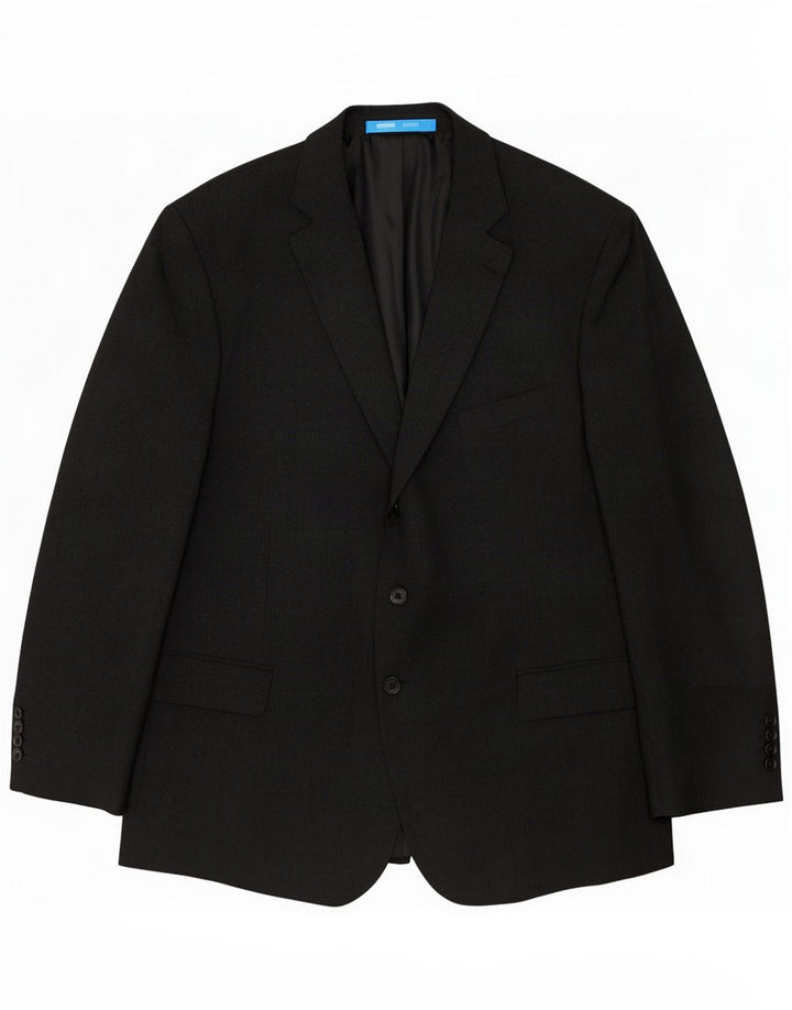 Marks & Spencer Herren 3-Knopf-Blazerjacke UK 46 XL Graues Polyester