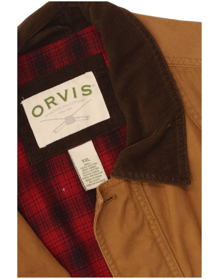 Orvis Herren-Utility-Jacke UK 44 2XL Braune Baumwolle