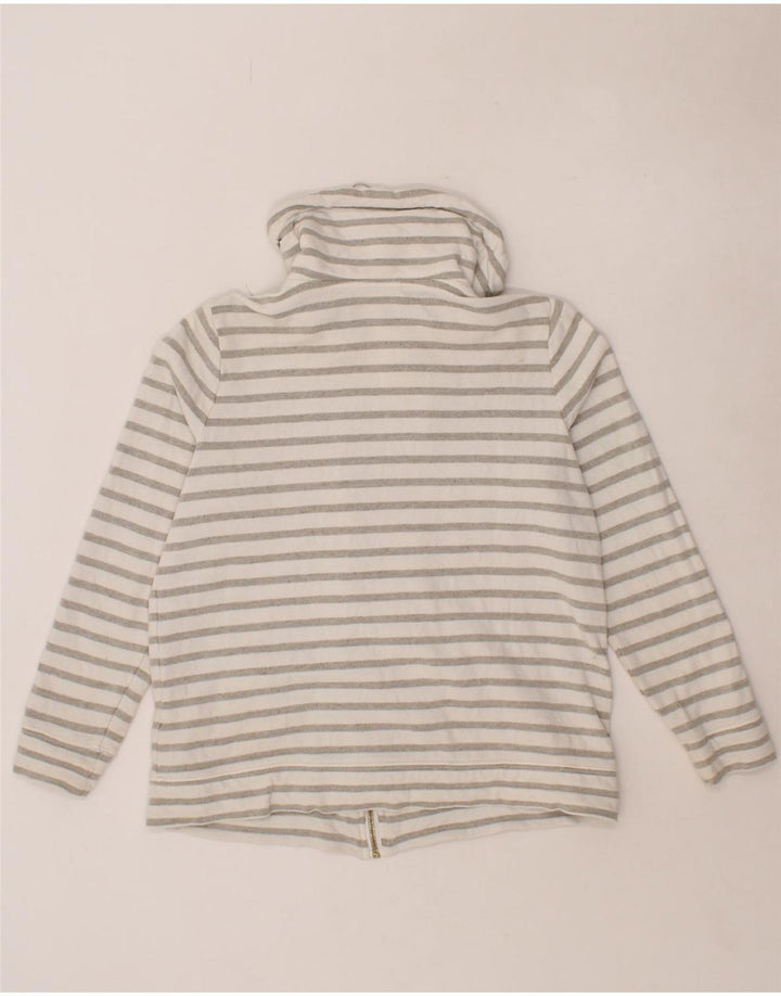 MICHAEL KORS Womens Tracksuit Top Jacket UK 14 Medium Grey Striped Cotton Vintage Michael Kors and Second-Hand Michael Kors from Messina Hembry 