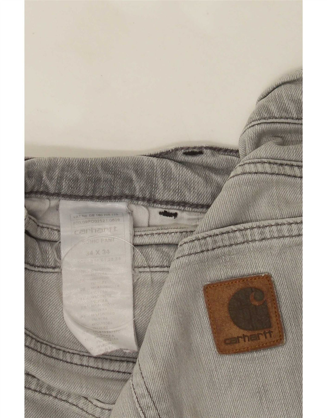 Carhartt Herren Straight Jeans W34 L34 Graue Baumwolle