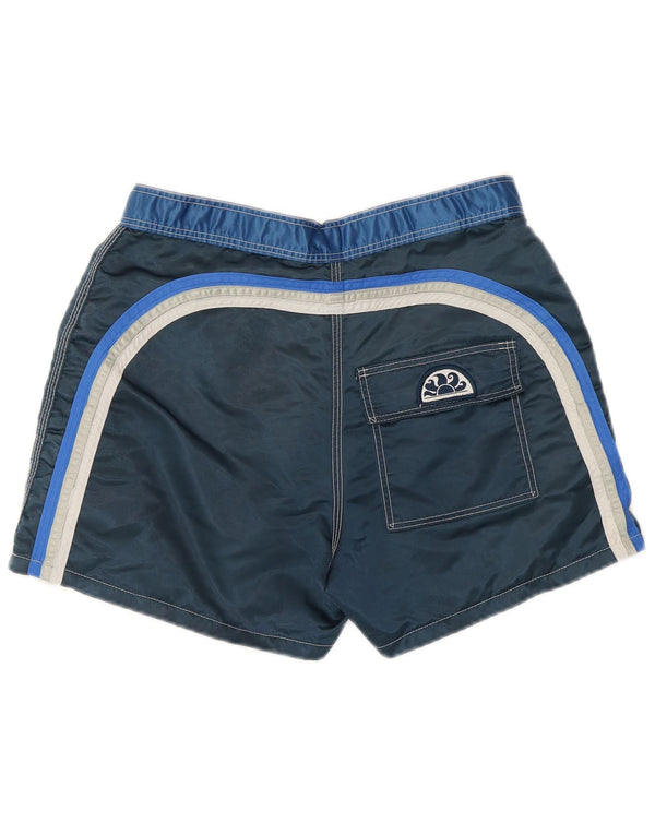 Sundek Badeshorts für Jungen, 11–12 Jahre, marineblaues Colourblock-Nylon