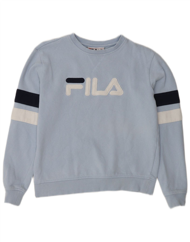 FILA Damen-Sweatshirt in Übergröße, Gr. 10, Größe S, Blau, Farbblock