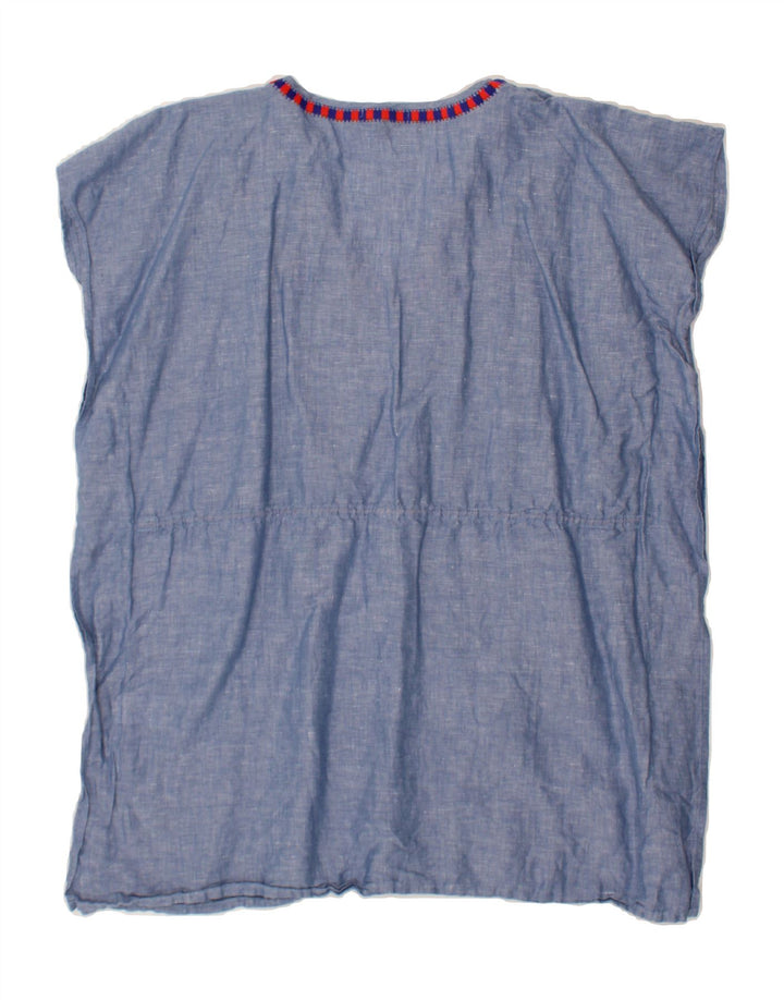 J. CREW Womens Tent Dress UK 10 Small Blue Linen Vintage J. Crew and Second-Hand J. Crew from Messina Hembry 