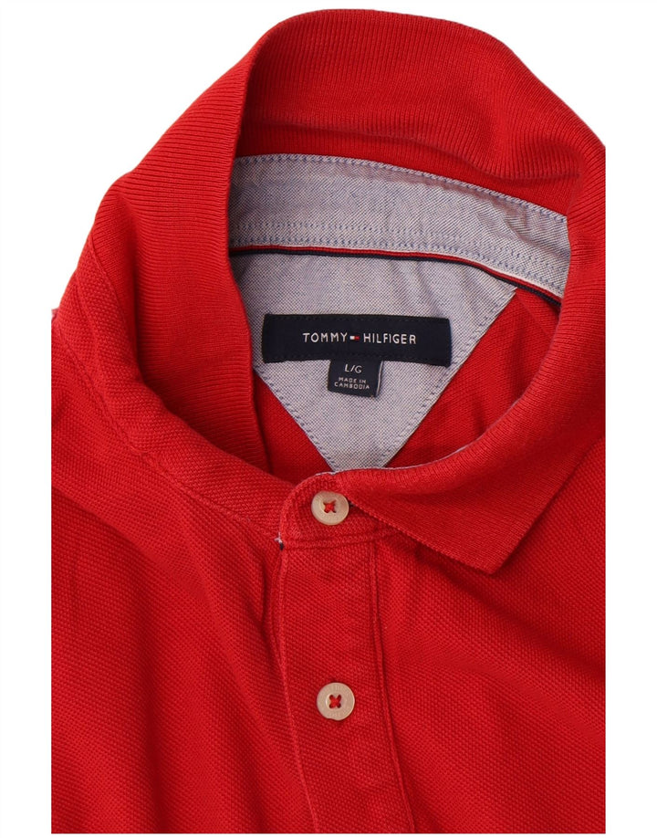 Tommy Hilfiger Herren Poloshirt Large Rot