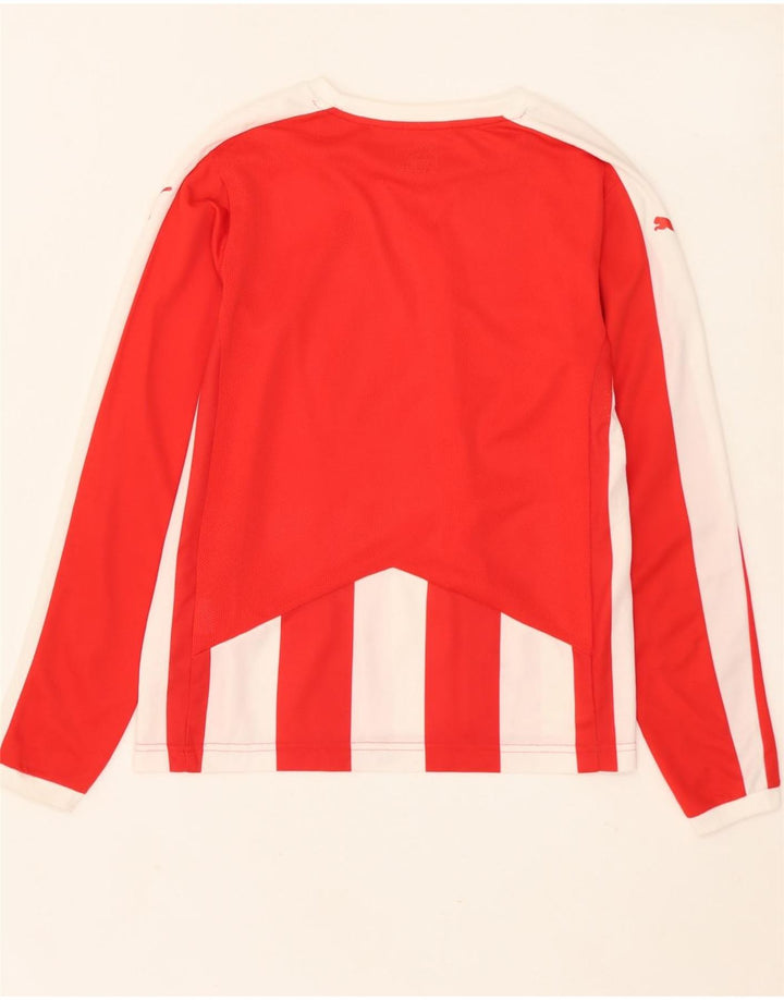 PUMA Jungen-Top, langärmelig, 13–14 Jahre, rot gestreift, Polyester