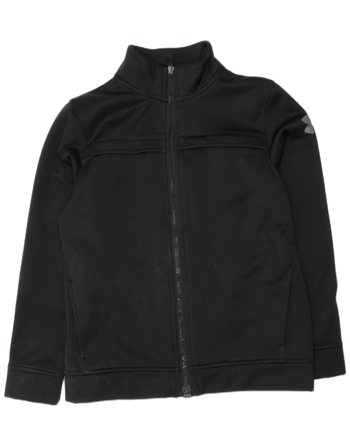 Under Armour Jungen-Trainingsanzug-Top-Jacke, 9–10 Jahre, mittelschwarz