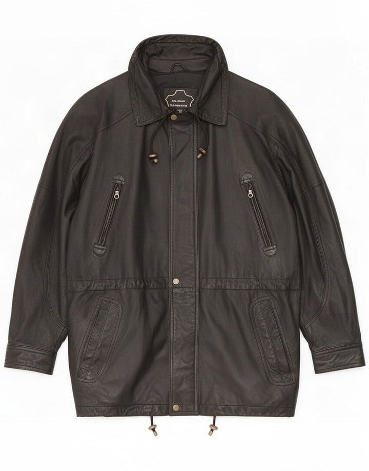 Spirit Herren Ledermantel EU 46 Small Black Classic