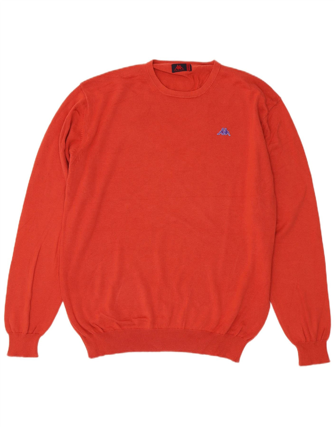 Kappa Herren-Pullover mit Rundhalsausschnitt, XL, rote Baumwolle