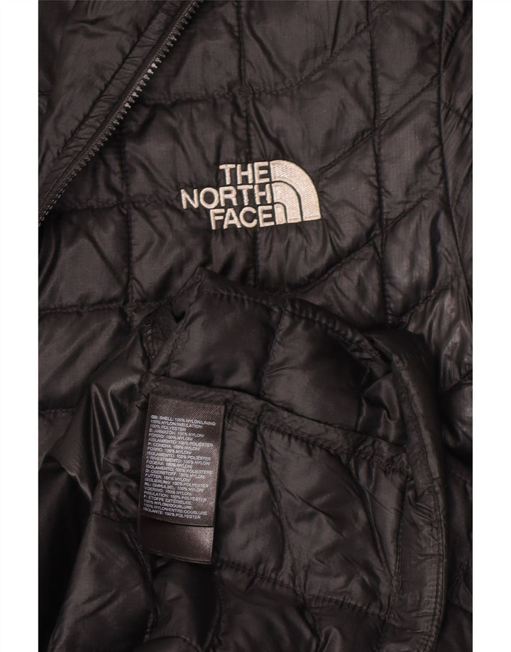 The North Face wattierte Damenjacke mit Kapuze, UK 14, mittelschwarzes Nylon