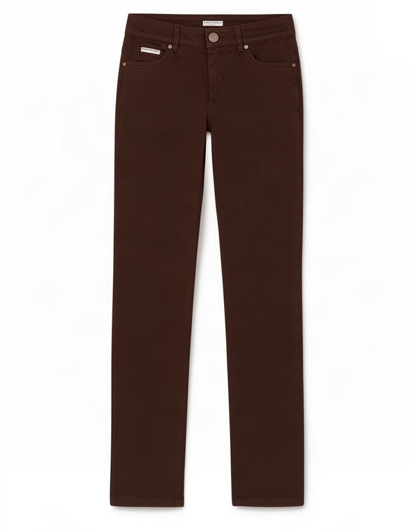 Benetton Damen Gerade Freizeithose IT 38 XS W28 L32 Braun