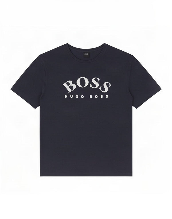 Hugo Boss Herren Grafik T-Shirt Top XL Marineblau Baumwolle