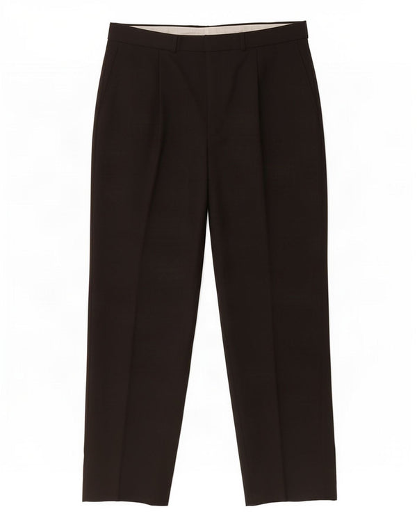 Marks & Spencer Herren-Anzughose mit Pegged-Anzug, W34, L31, schwarzes Polyester