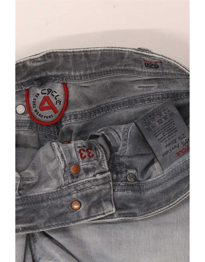 Cycle Damen Slim Jeans W33 L30 Graue Baumwolle