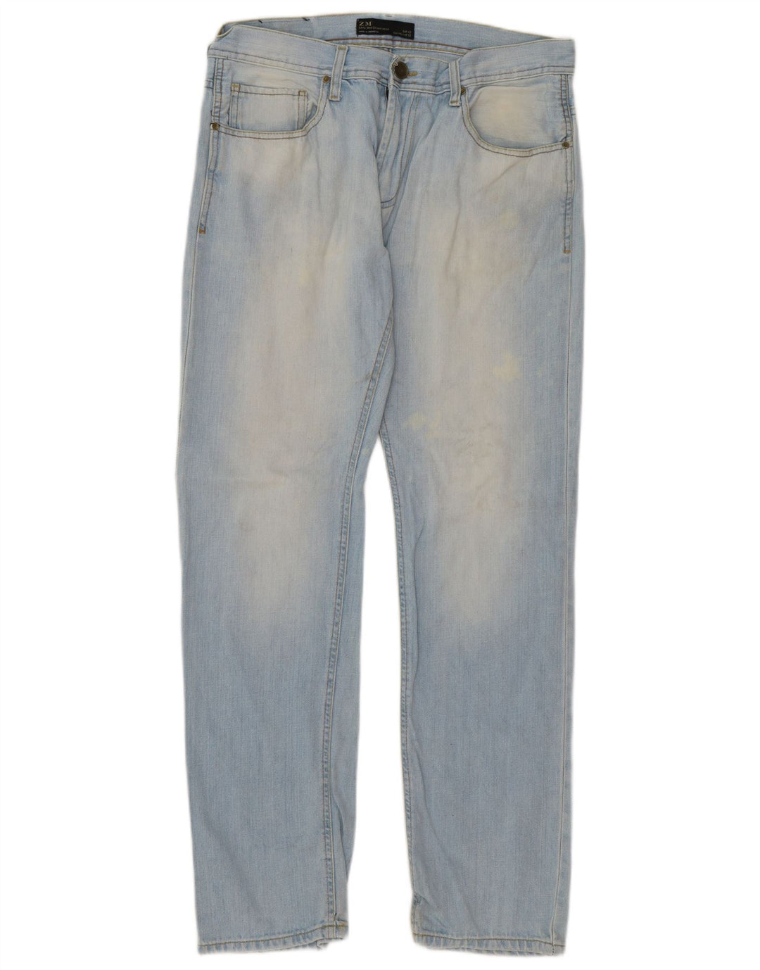 Zara Herren Straight Jeans EU 42 Large W32 L32 Blau