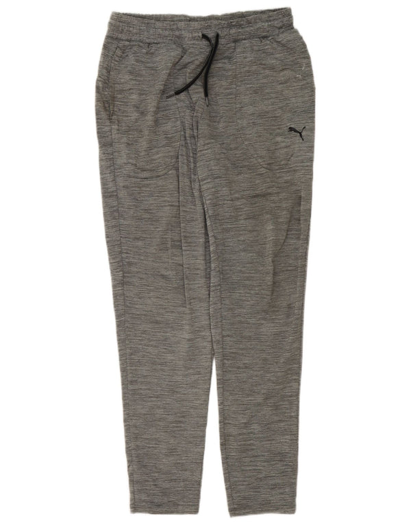 Puma Damen-Trainingshose, UK 12, mittelgrau geflecktes Polyester