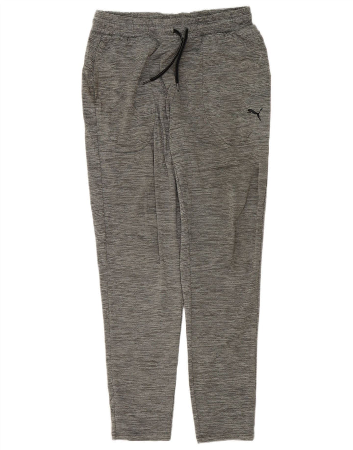 Puma Damen-Trainingshose, UK 12, mittelgrau geflecktes Polyester