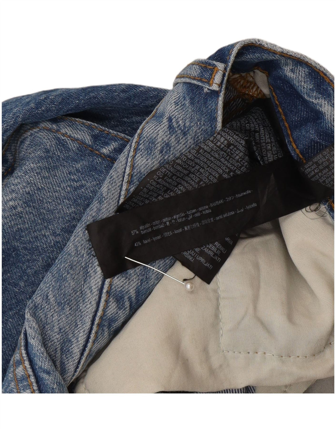Zara Damen Slim Jeans EU 38 Small W28 L28 Blaue Baumwolle