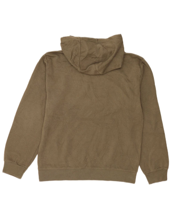Adidas Damen Kapuzenpullover UK 16 Large Khaki Baumwolle