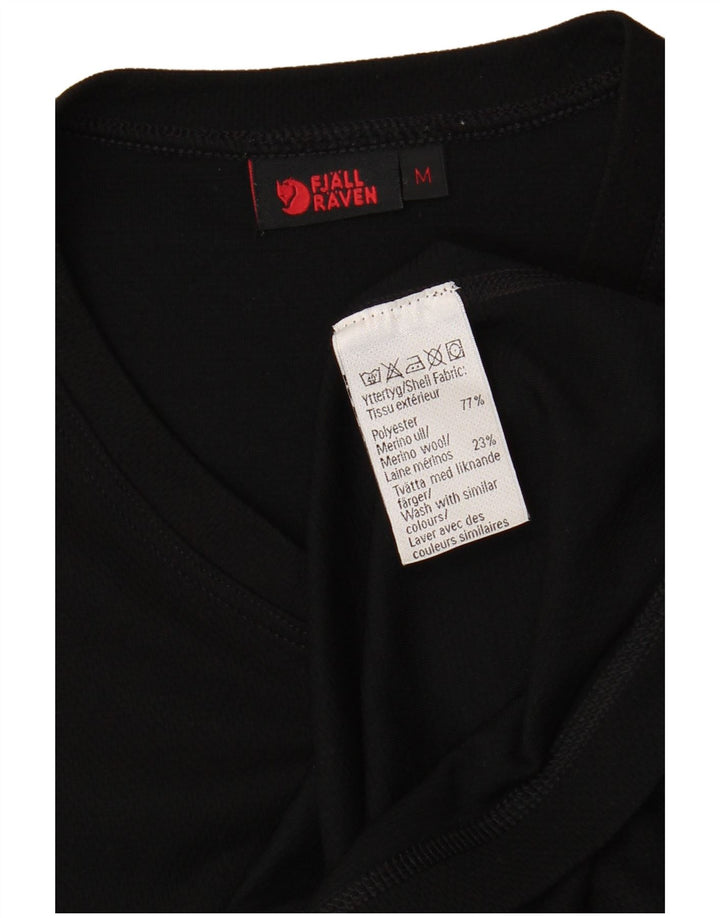 Fjall Raven Damen T-Shirt Top UK 12 Medium Schwarz Polyester