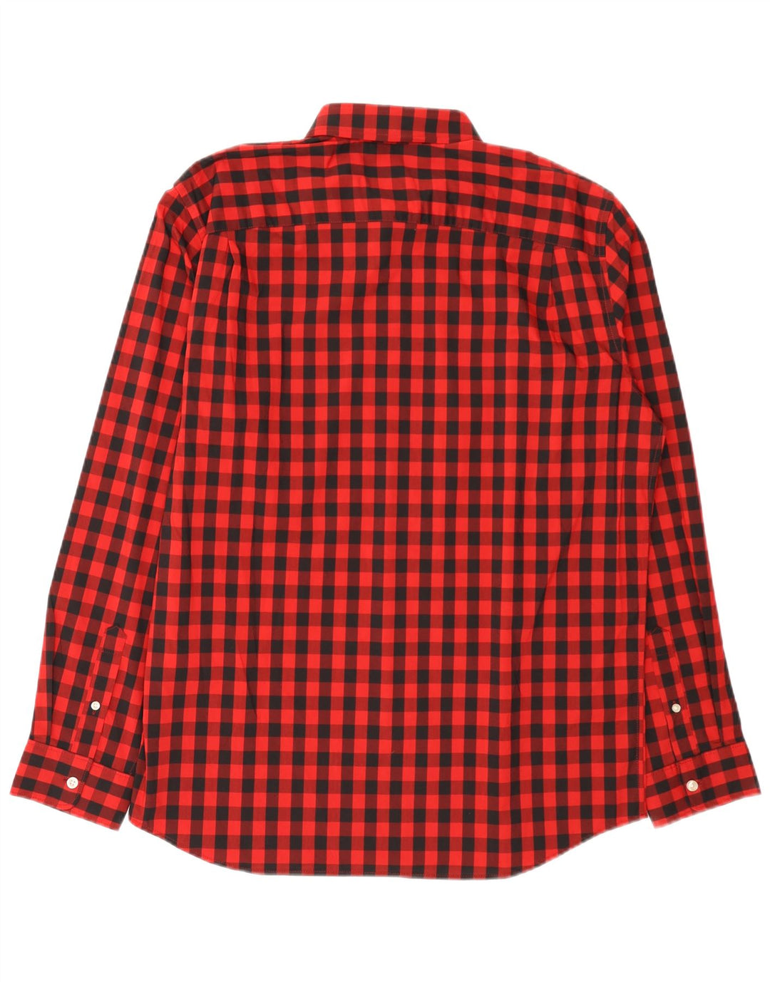 Gap Herrenhemd, großes rotes Gingham-Baumwollhemd