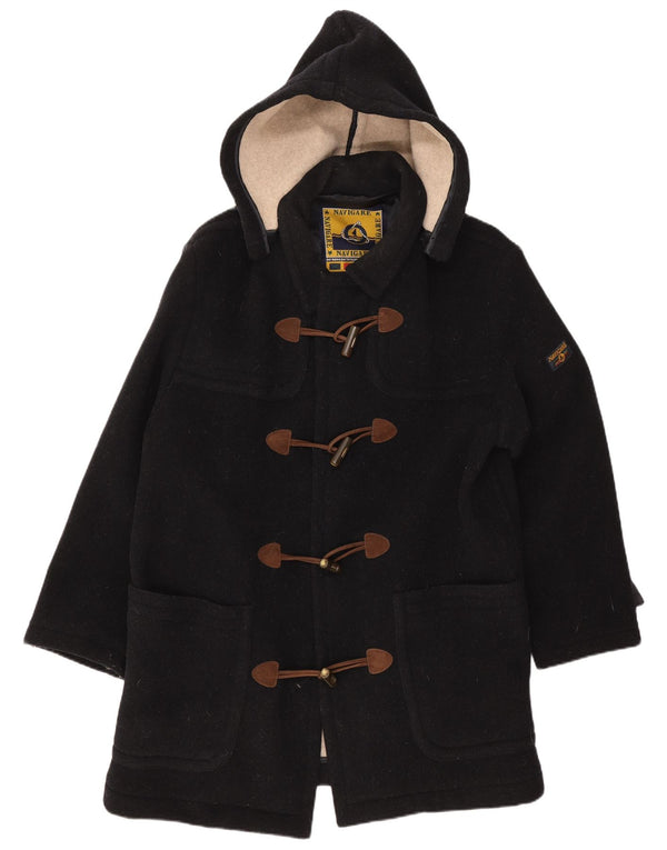 Navigare Herren-Dufflecoat mit Kapuze, UK 40, Größe L, Schwarz