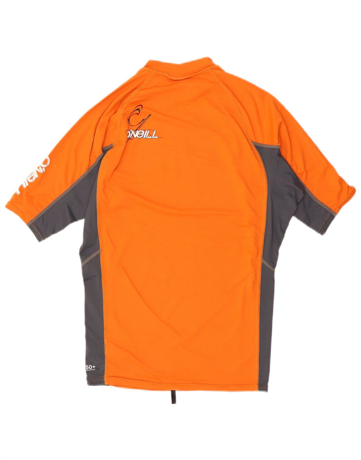 O'Neill Herren-T-Shirt mit Grafik, groß, orangefarbenes Colourblock-Nylon