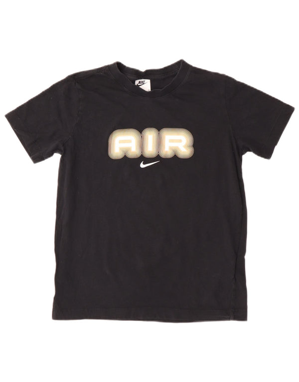 Nike Jungen-T-Shirt mit Grafik, mittelgroß, schwarze Baumwolle, 10–11 Jahre