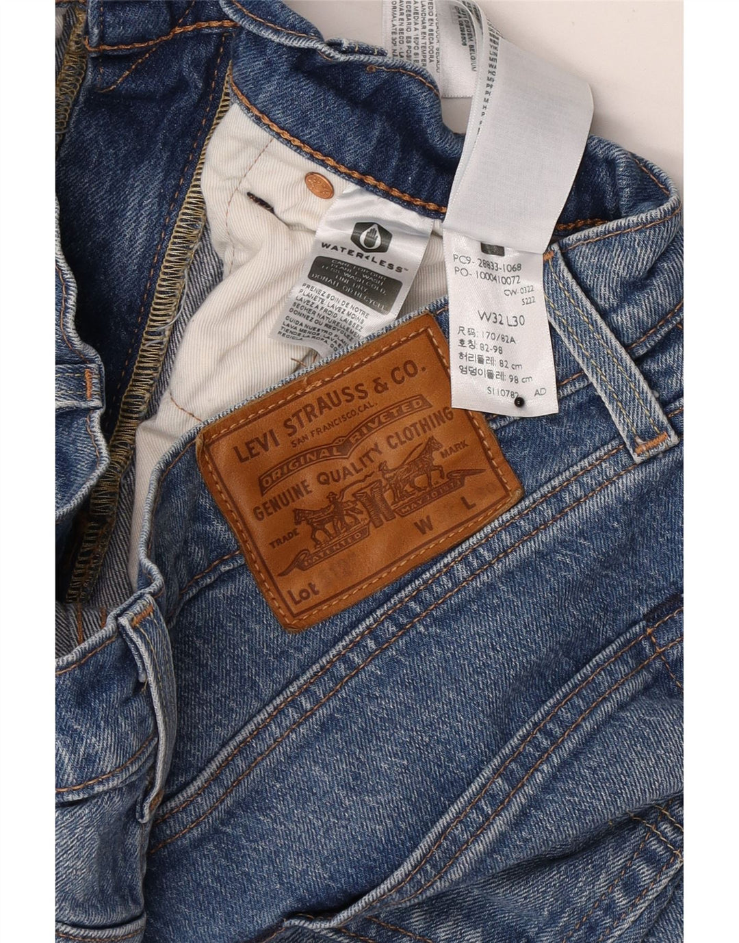 Levi's Herren 512 Slim Tapered Jeans W32 L30 Blaue Baumwolle
