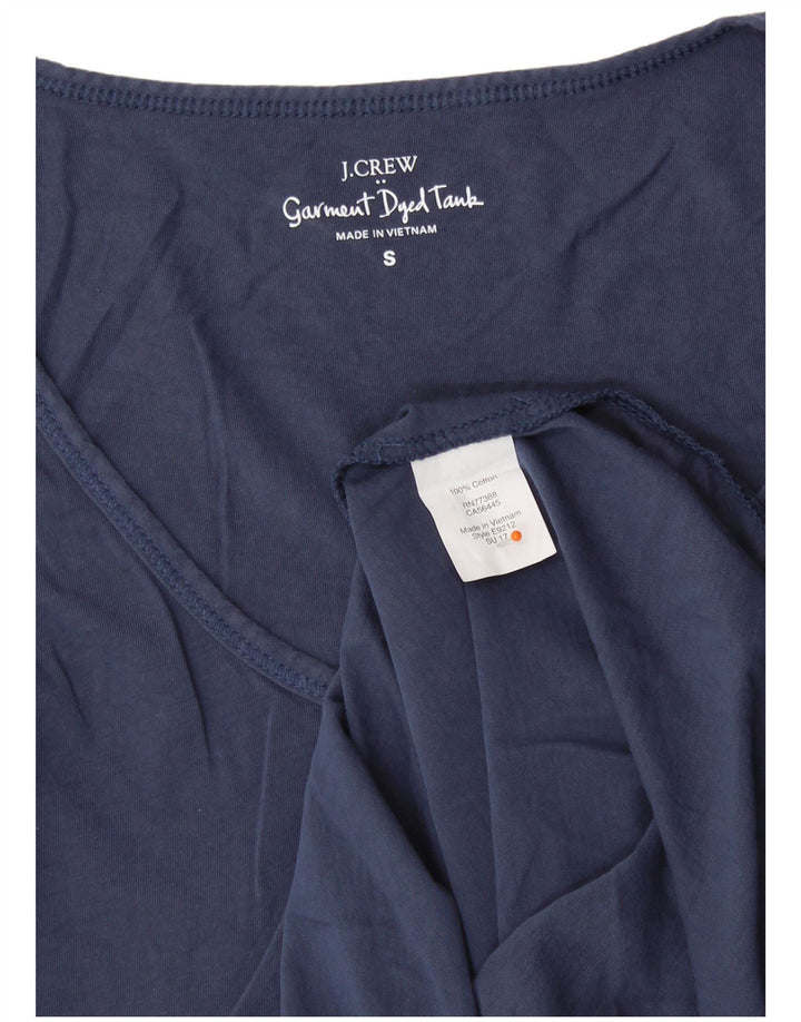 J. CREW Damen Weste Top UK 10 Small Marineblau Baumwolle