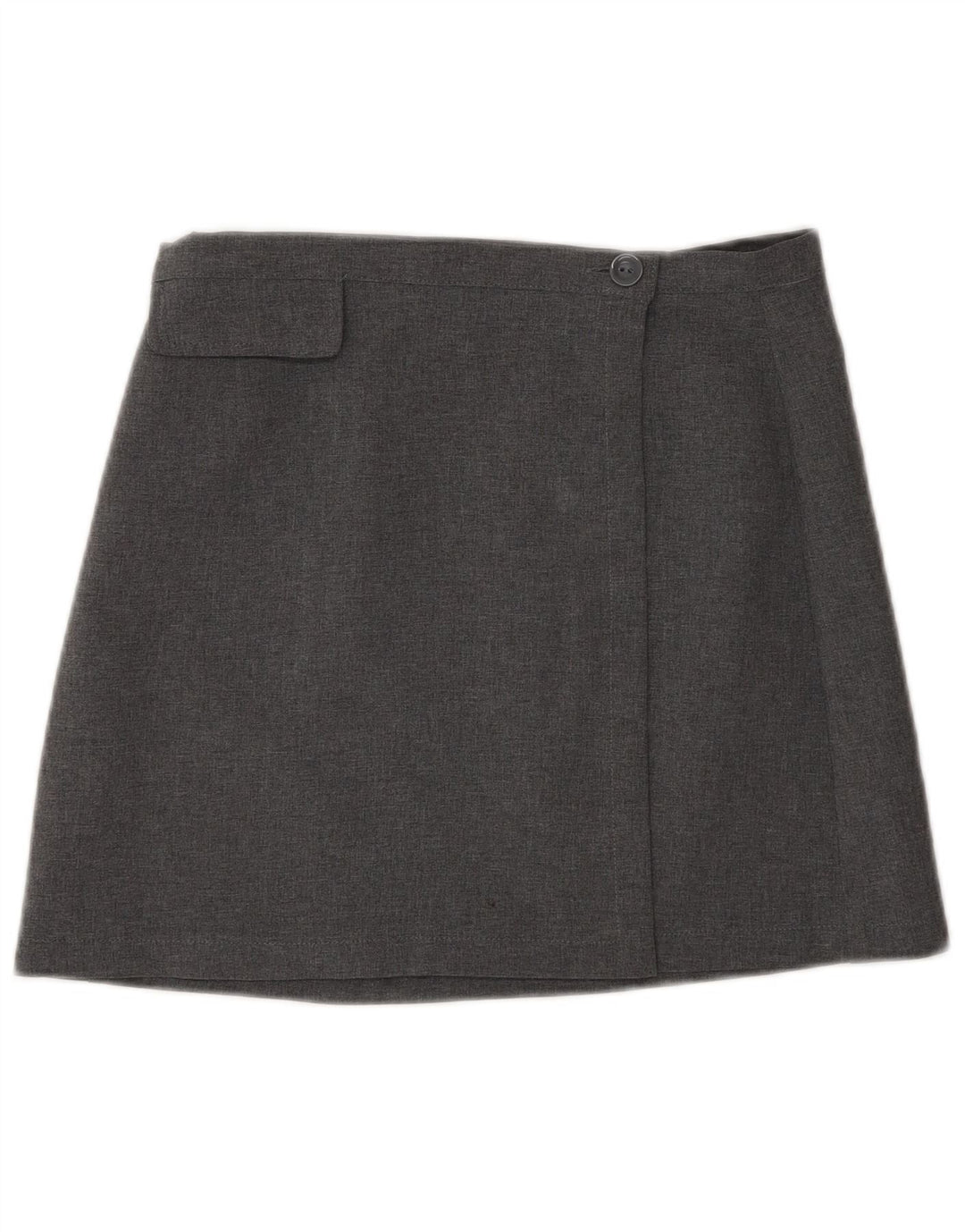 Sisley Damen Mini-Wickelrock mit hoher Taille, Größe 44, mittelgroß, W26, grau, Polyester
