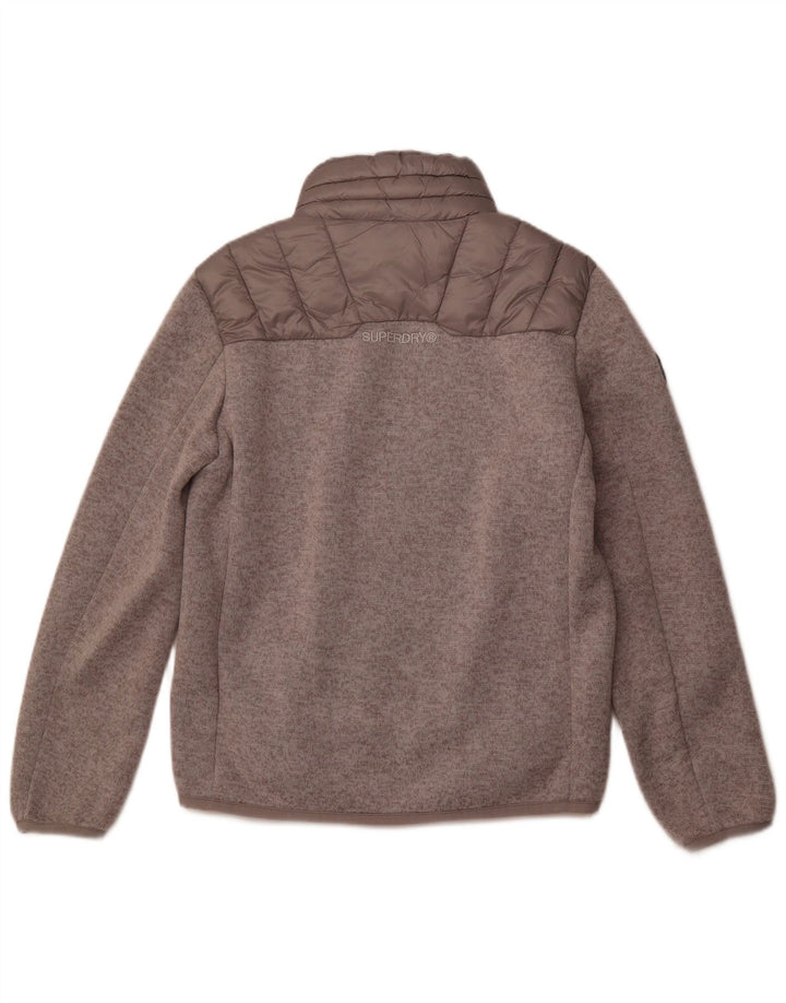 SUPERDRY Wattierte Herrenjacke UK 38 Mittelgraues Polyester