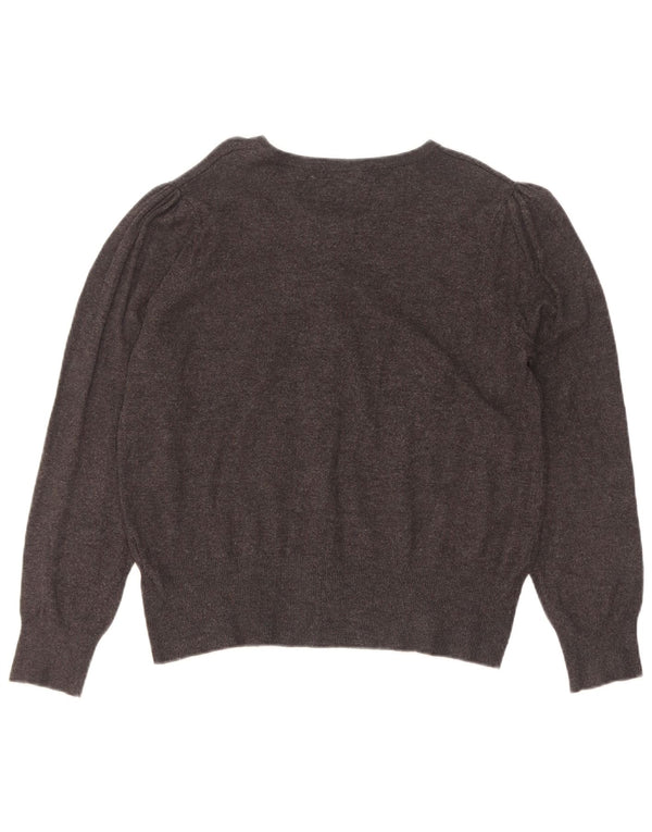 Marks & Spencer Damen Strickjacke Pullover UK 14 Mittelgraue Viskose